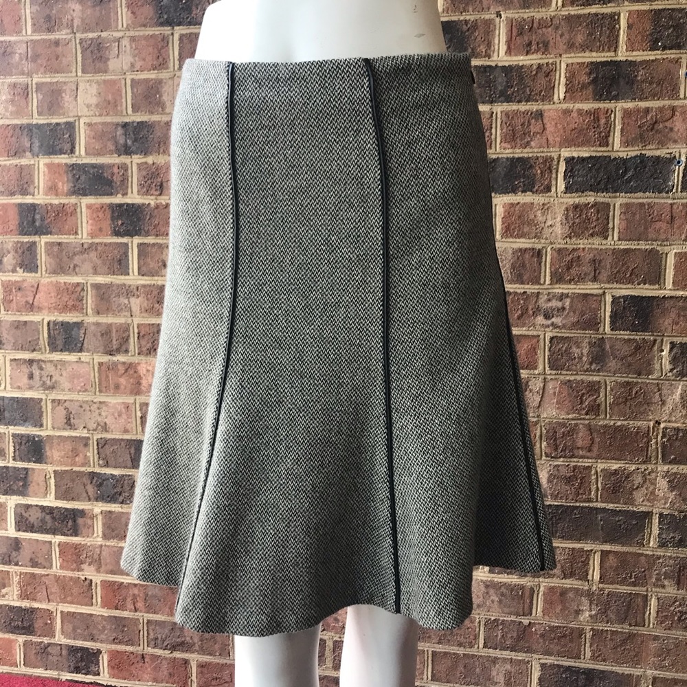 Lauren Ralph Lauren Wool skirt faux leather trim
